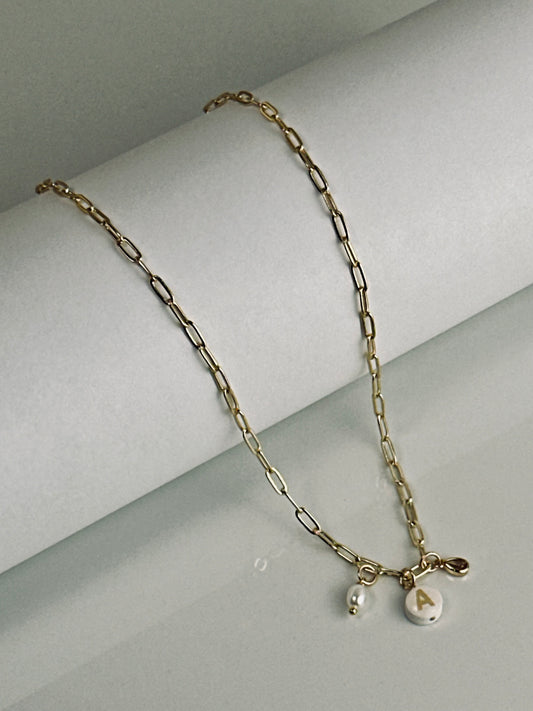 Initial Paperclip Necklace