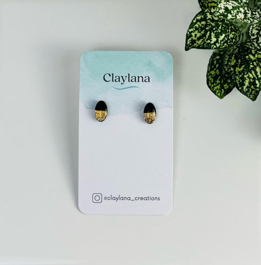 Oval Clay Stud